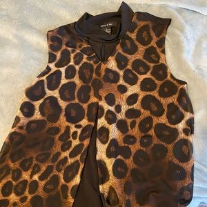 Stylish Working Profess. Attire- Cheetah Blouse